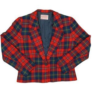 Vintage Pendleton Plaid Blazer Size XS
